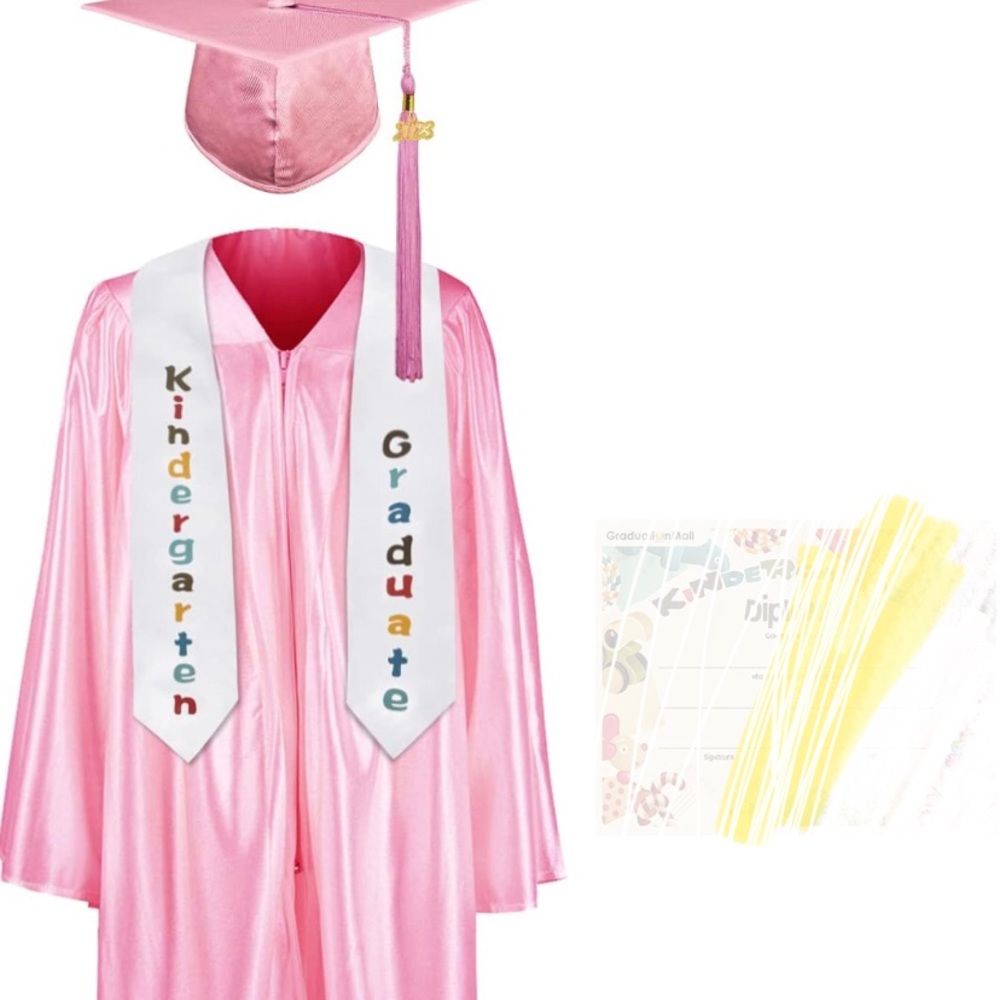 Kindergarten Cap and gown - removable charm